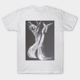 Black and White Back 2 - Female Nude T-Shirt